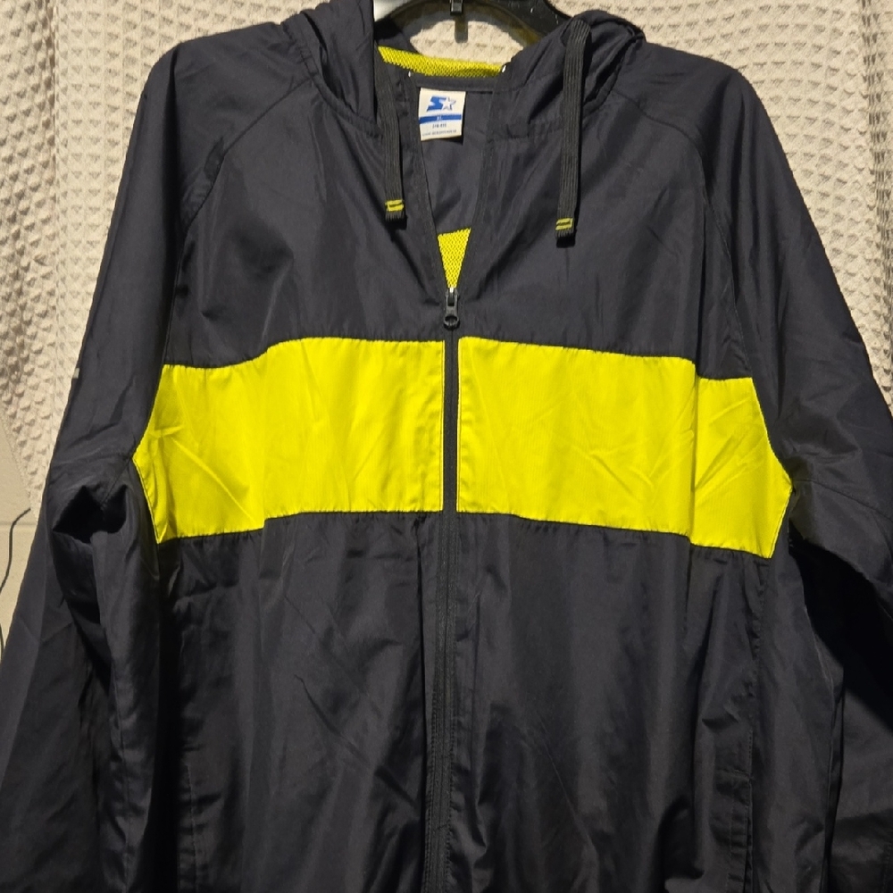 STARTER Black and Yellow Hooded Jacket